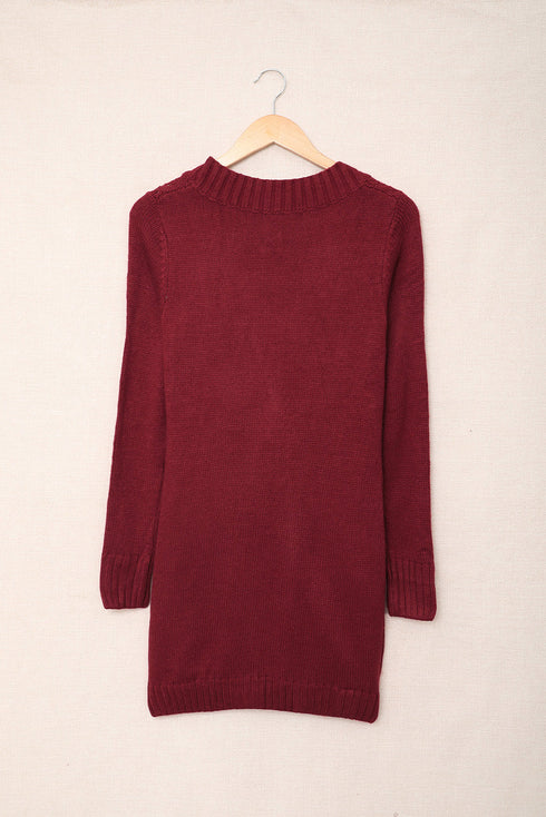 Front Pocket And Buttons Closure Cardigan